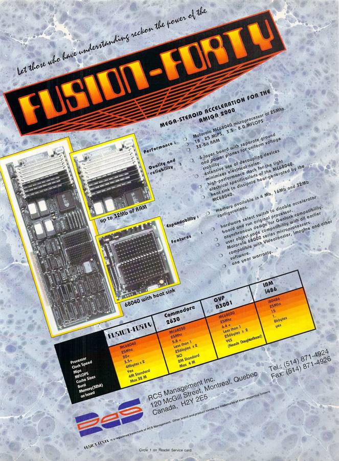 RCS Management Fusion Forty - Zeitgenössische Werbung - Datum: 1991-11, Herkunft: US