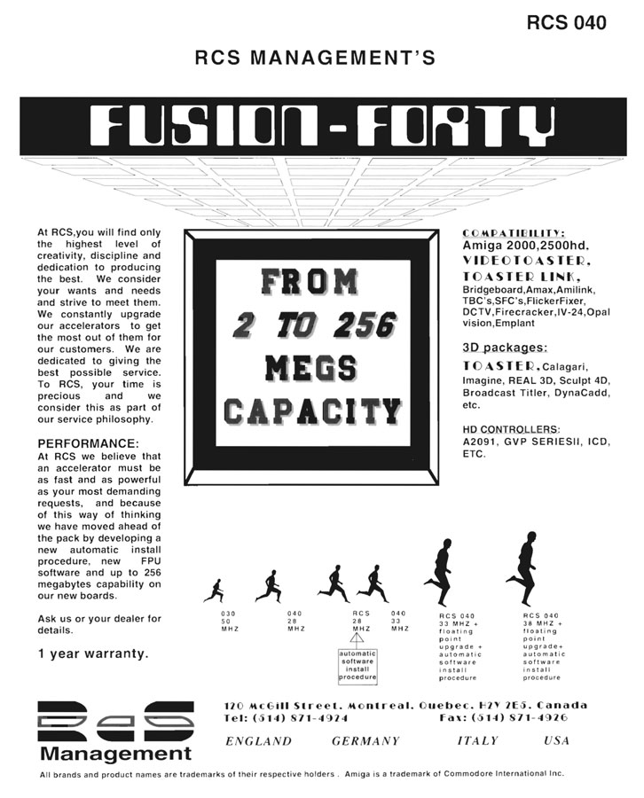 RCS Management Fusion Forty - Vintage Advert - Date: 1993-02, Origin: US