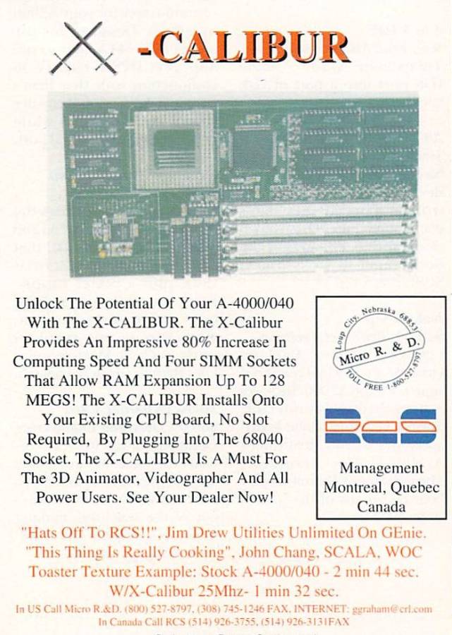 RCS Management X-Calibur - Vintage Advert - Date: 1994-04, Origin: US