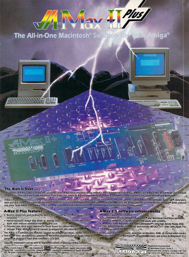 ReadySoft A-Max & A-Max II - Vintage Ad (Datum: 1992-12, Herkunft: US)