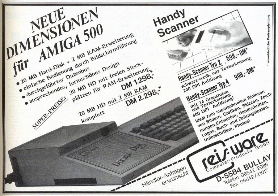 Reis-Ware Double Disk 20/2A - Vintage Ad (Datum: 1989-05, Herkunft: DE)