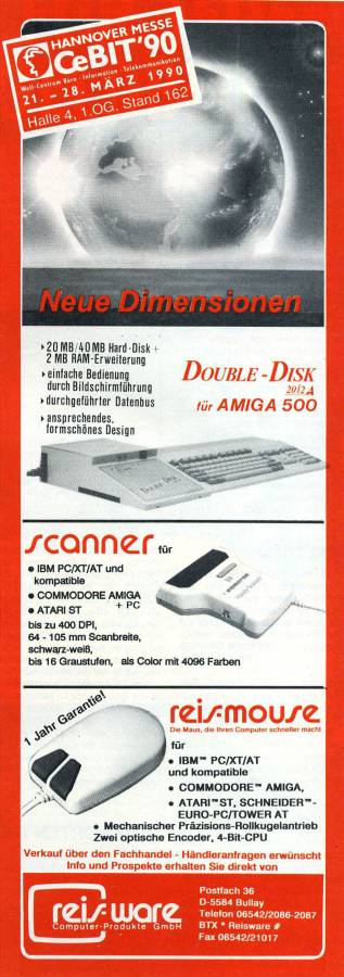 Reis-Ware Double Disk 20/2A - Vintage Ad (Datum: 1990-03, Herkunft: DE)