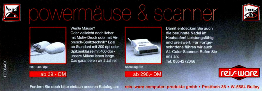 Reis-Ware Scan-King - Vintage Advert - Date: 1993-06, Origin: DE