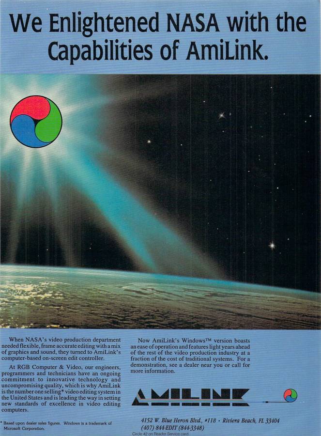 RGB Computer and Video AmiLink - Vintage Ad (Datum: 1992-10, Herkunft: US)