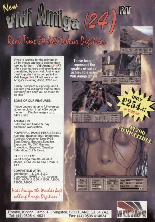 Rombo Productions Vidi Amiga 12 RT / 24 RT - Vintage Advert - Date: 1993-12, Origin: GB