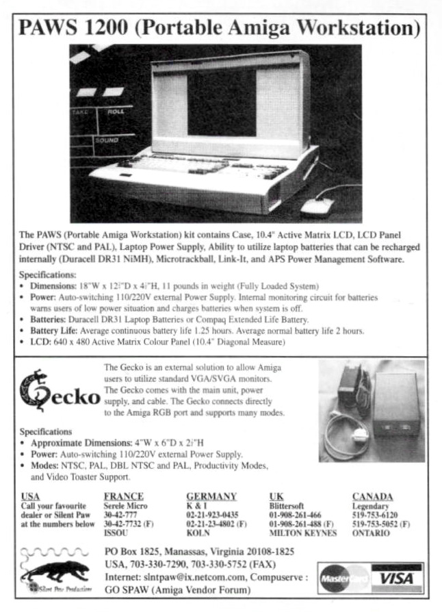 Silent Paw Productions PAWS 1200 - Vintage Advert - Date: 1996-10, Origin: US
