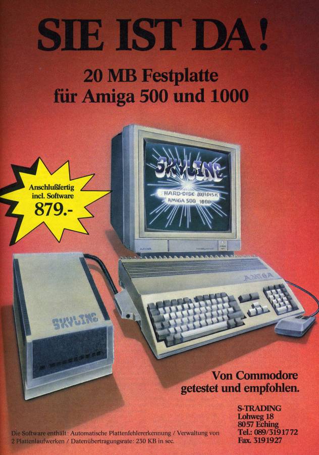Skyline Soft CHD-AG1/20 - Zeitgenössische Werbung - Datum: 1988-12, Herkunft: DE