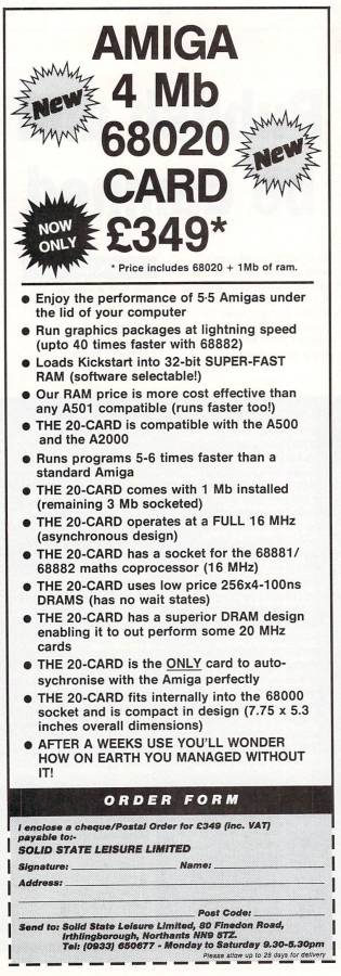 Solid State Leisure A5000 - Zeitgenössische Werbung - Datum: 1990-07, Herkunft: GB