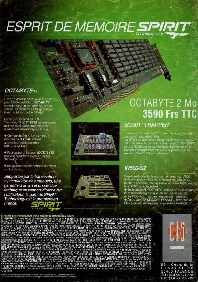 Spirit Technology OctaByte - Vintage Advert - Date: 1990-07, Origin: FR