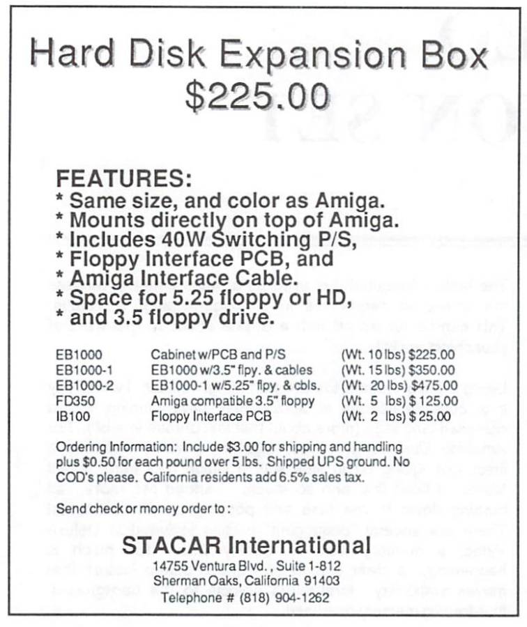 Stacar International Disk Drive Expansion Box - Vintage Advert - Date: 1986-07, Origin: US