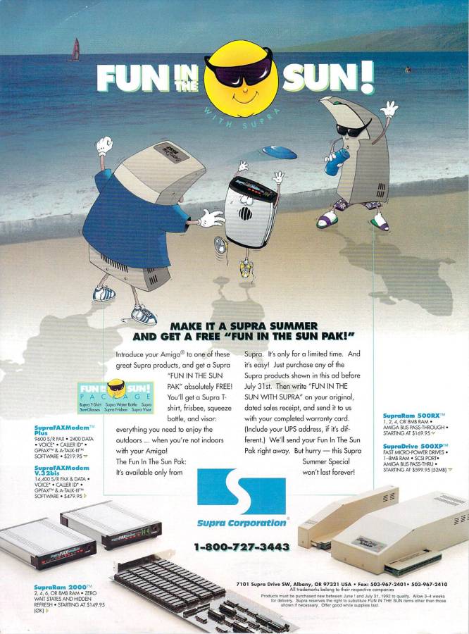 Supra SupraDrive 500XP (ByteSync) - Vintage Advert - Date: 1992-08, Origin: US