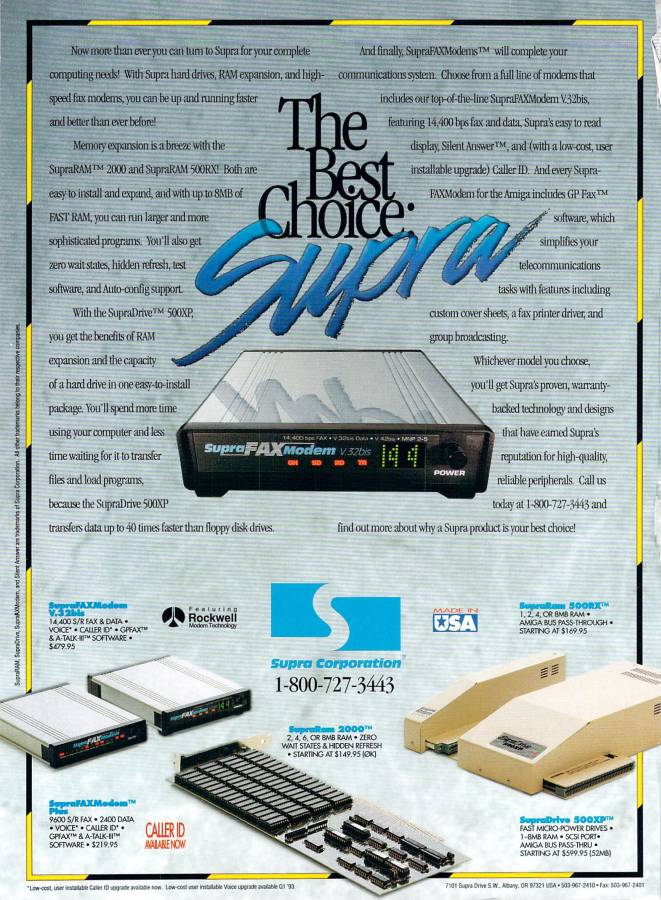 Supra SupraDrive 500XP (ByteSync) - Vintage Advert - Date: 1992-12, Origin: US