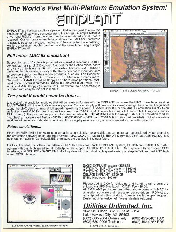 Utilities Unlimited Emplant - Zeitgenössische Werbung - Datum: 1993-09, Herkunft: US