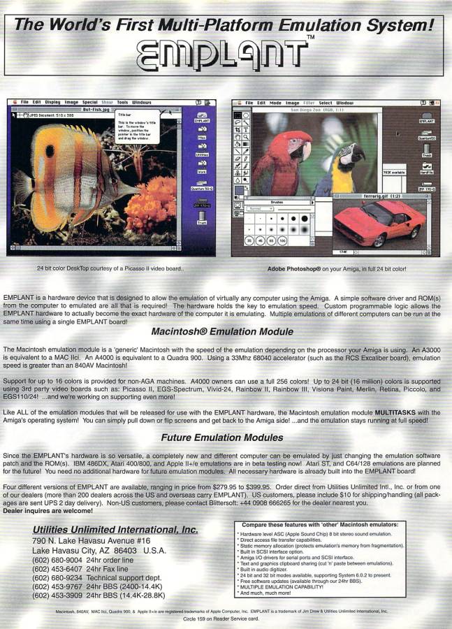 Utilities Unlimited Emplant - Zeitgenössische Werbung - Datum: 1994-05, Herkunft: US