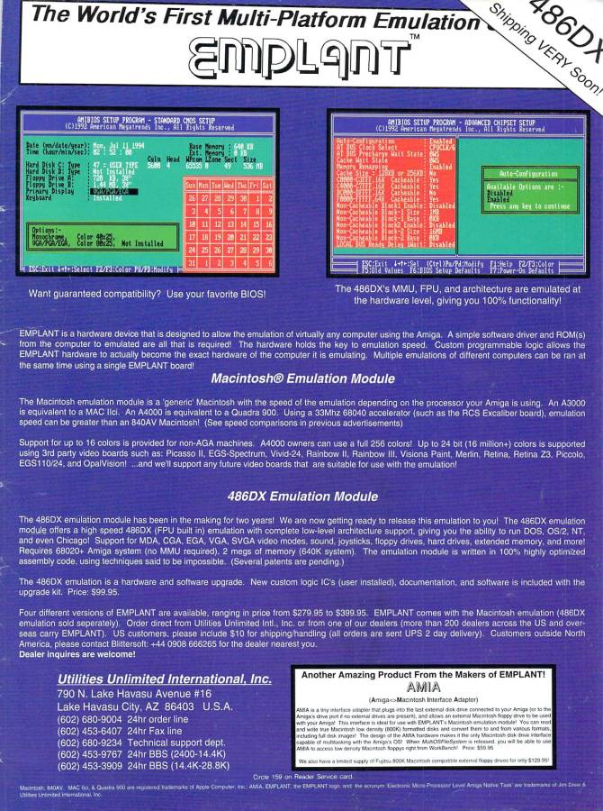 Utilities Unlimited Emplant - Zeitgenössische Werbung - Datum: 1994-09, Herkunft: US