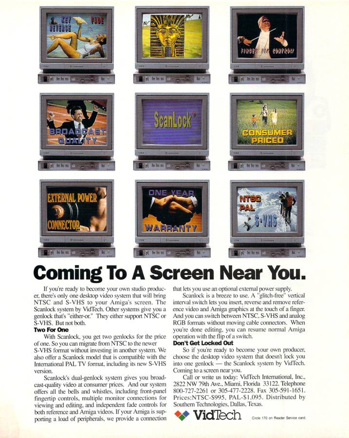 VidTech Scanlock - Zeitgenössische Werbung - Datum: 1989-04, Herkunft: US