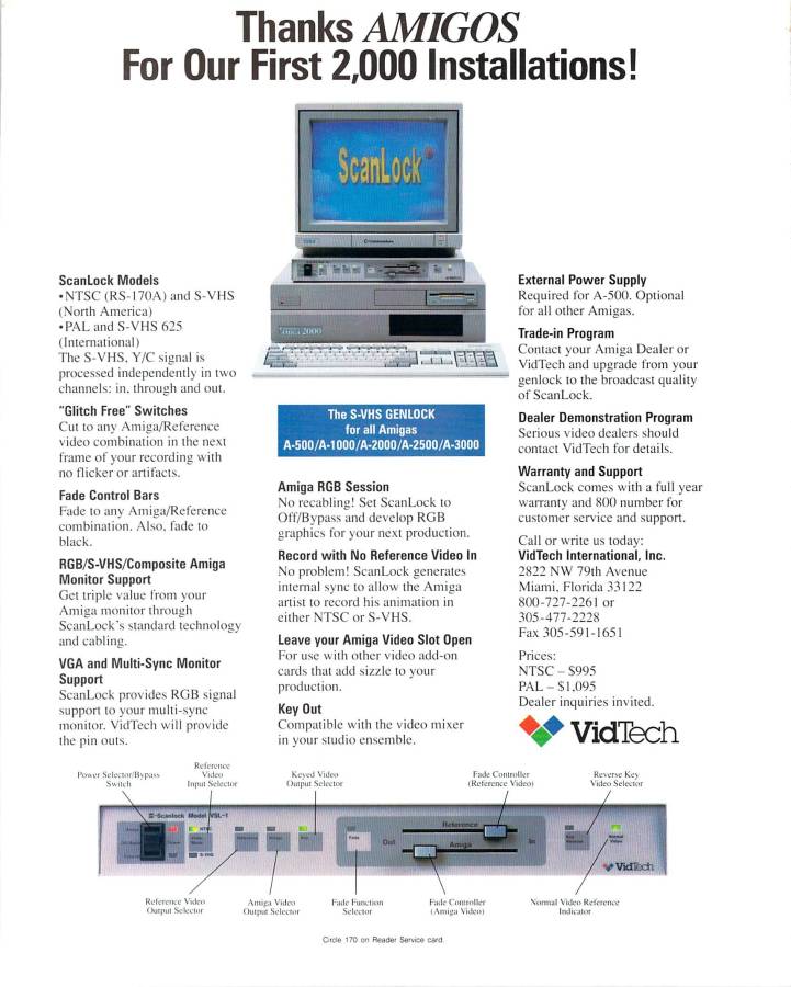 VidTech Scanlock - Zeitgenössische Werbung - Datum: 1990-07, Herkunft: US