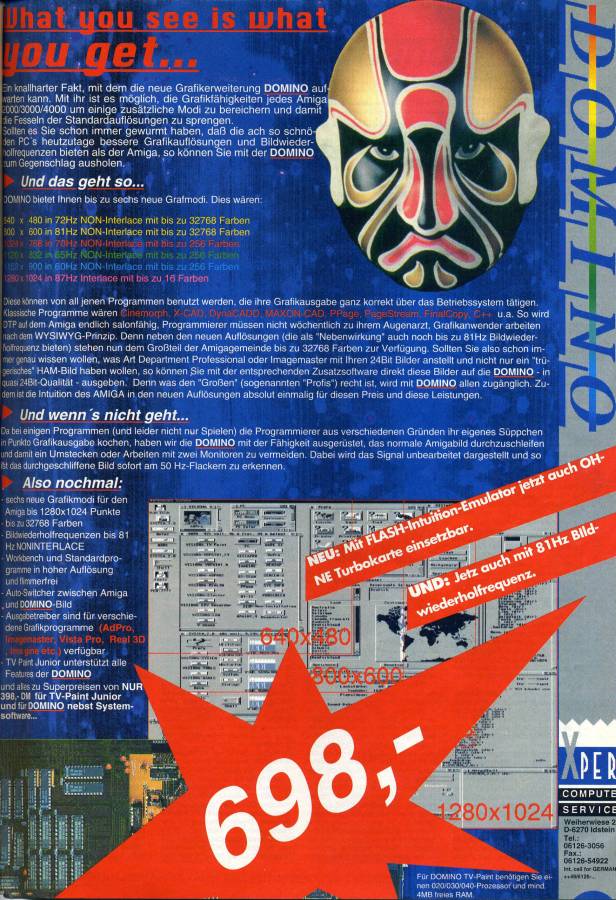 X-Pert Computer Services / Village Tronic Domino - Zeitgenössische Werbung - Datum: 1992-12, Herkunft: DE