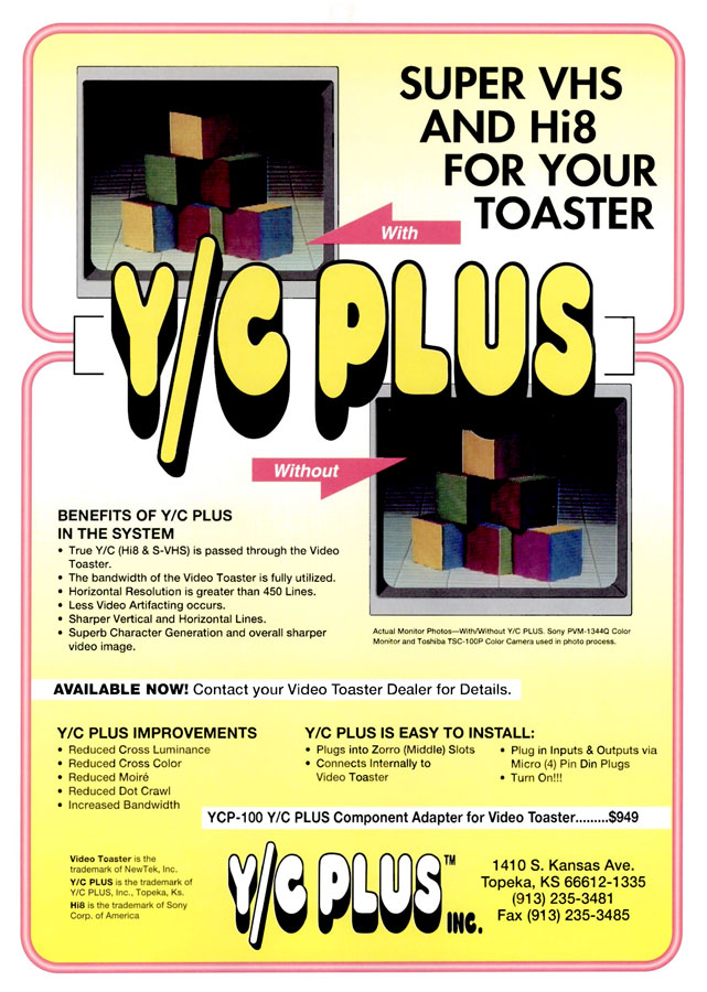 Y/C Plus Inc. YCP-100 - Vintage Advert - Date: 1993-02, Origin: US