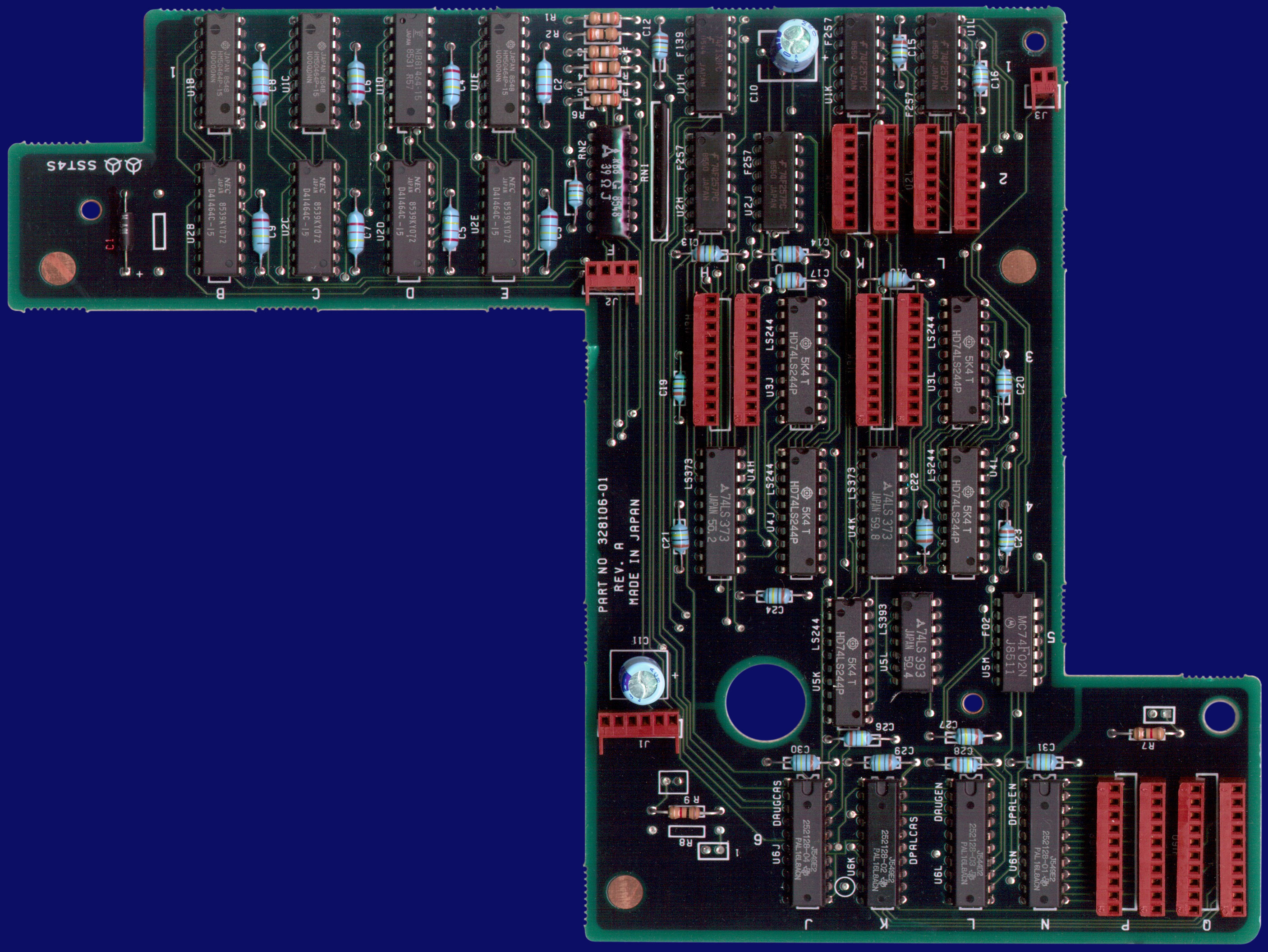 Commodore Amiga 1000 - NTSC-Tochterplatine Rev. A, Vorderseite