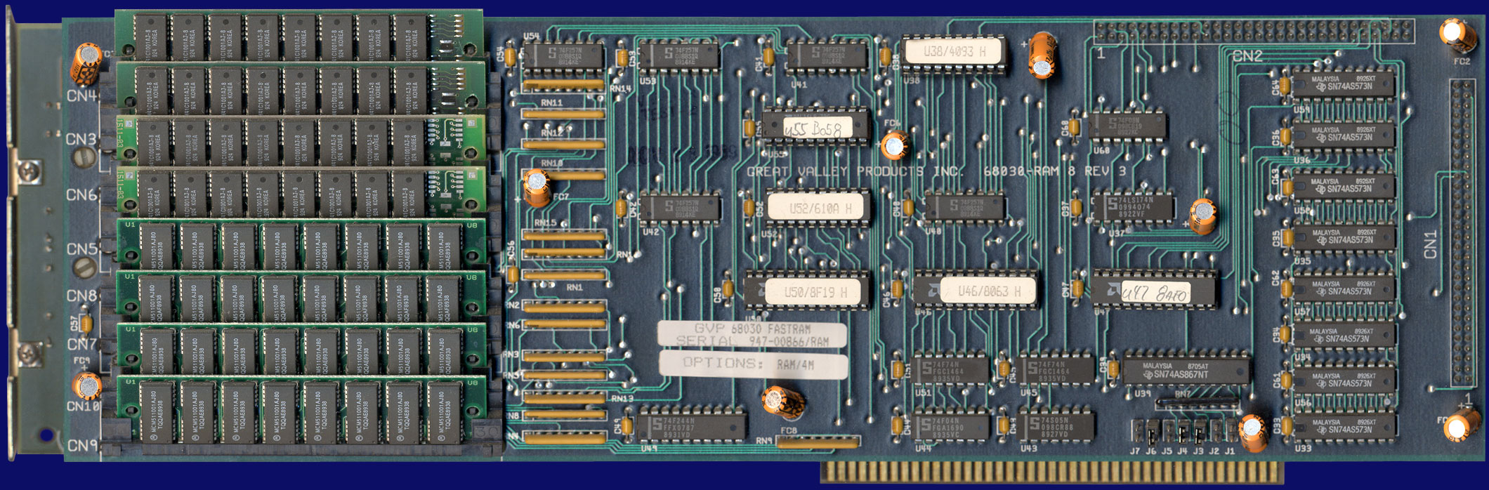 Great Valley Products A3001 (Impact A2000-030) - Series I with RAM8 board, back side