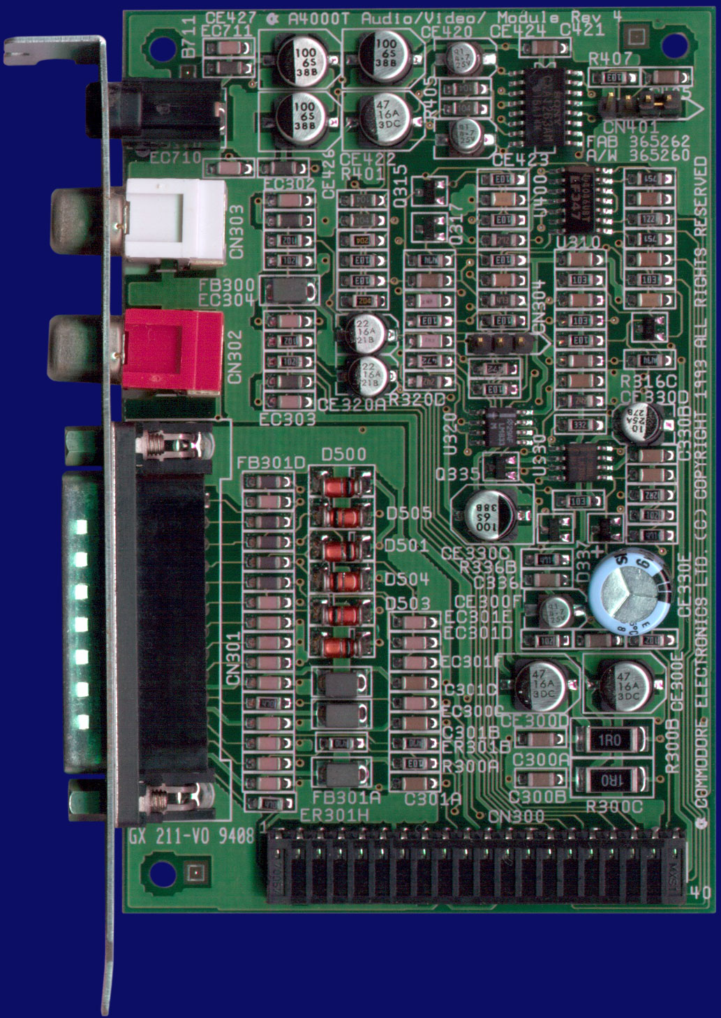 Commodore Amiga 4000T - Audio / Video module, front side