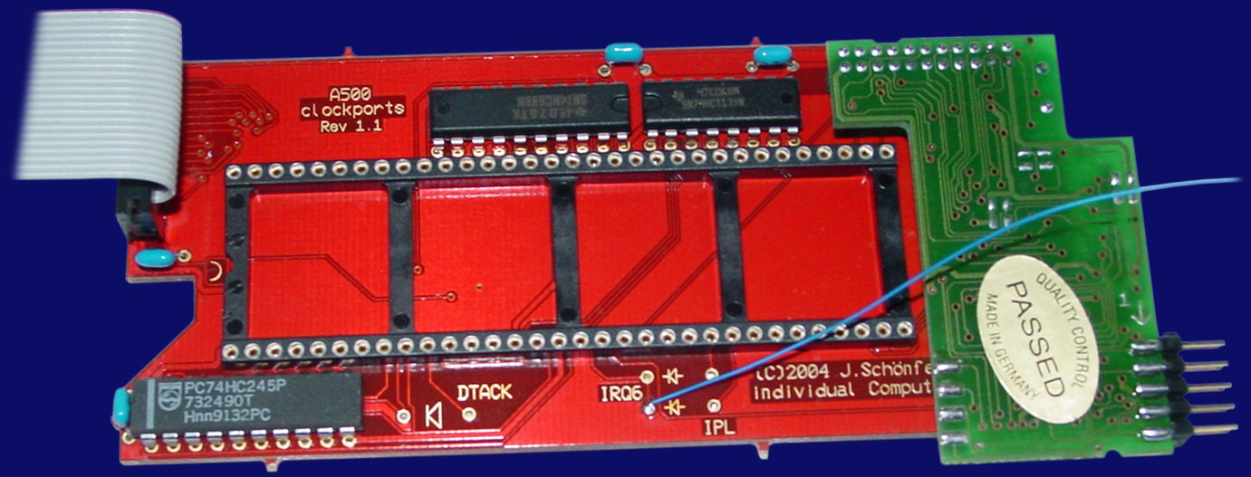 Individual Computers A500 Clockports - mit installiertem SilverSurfer, Vorderseite