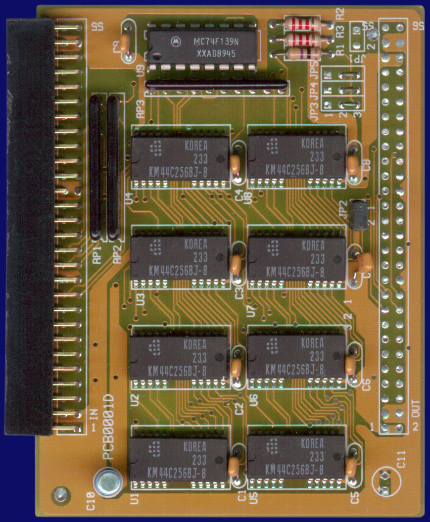  unidentified A500 RAM boards - 1. unidentifizierte RAM-Karte (A500+, 1 MB), Vorderseite