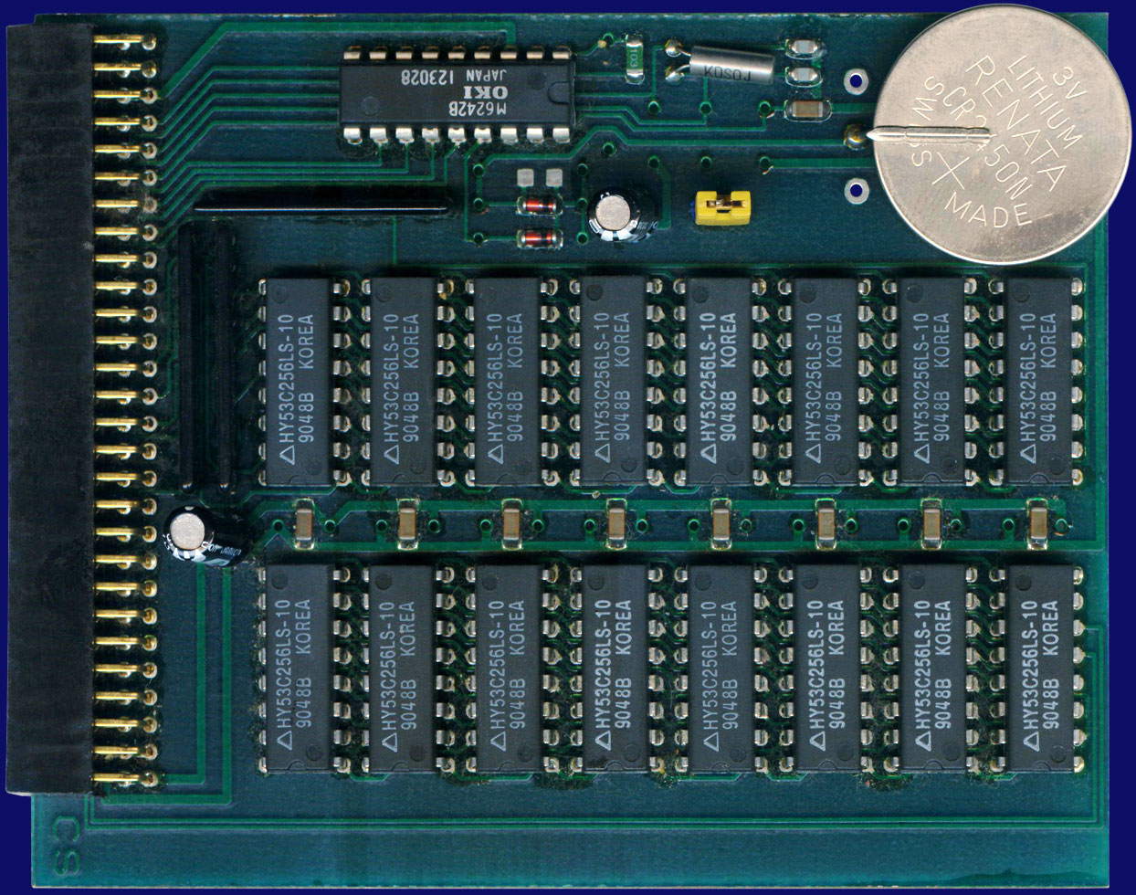  unidentified A500 RAM boards - 4. unidentifizierte RAM-Karte (A500, 512 kB), Vorderseite