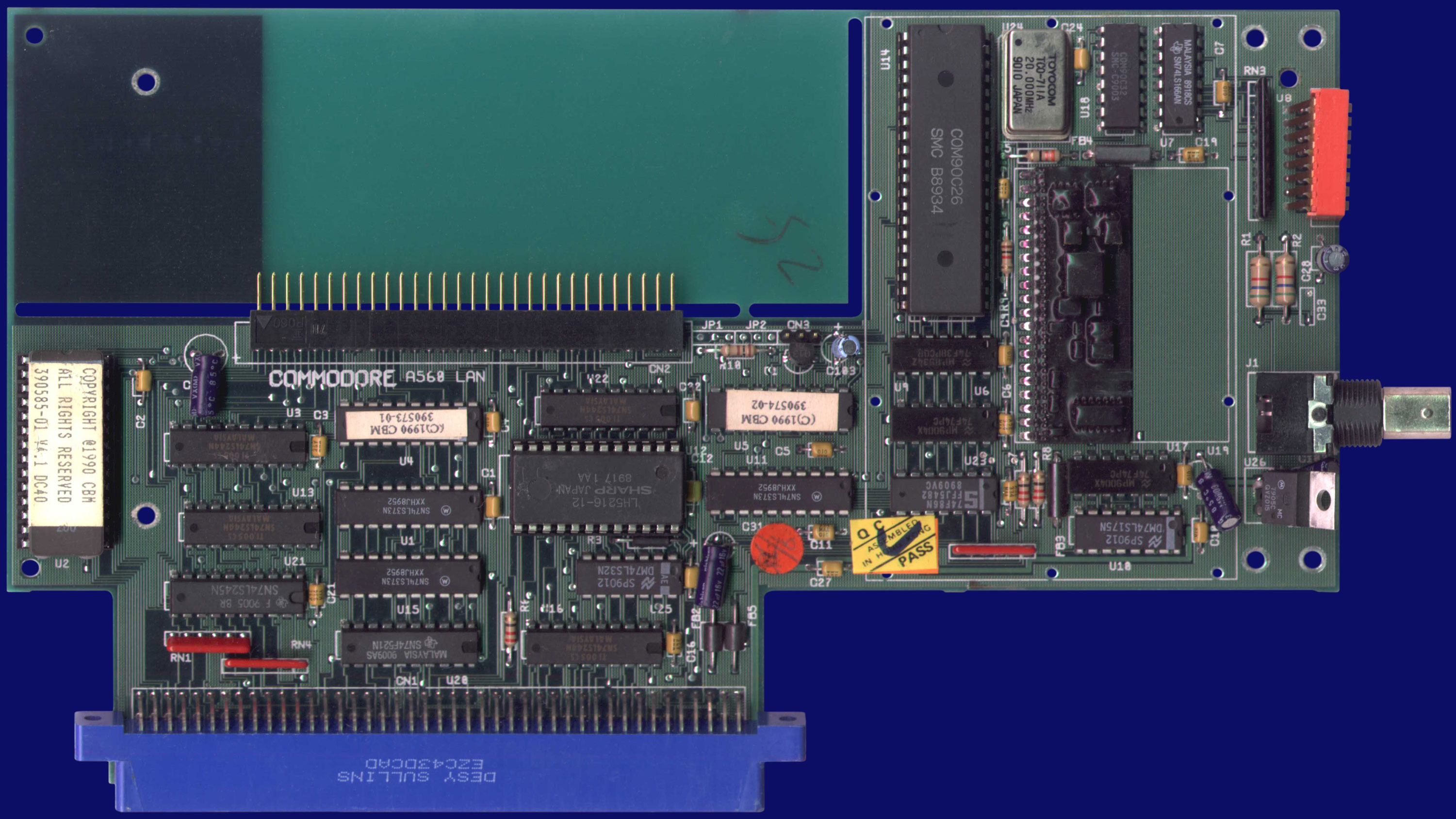 Commodore A560 - Platine, Vorderseite