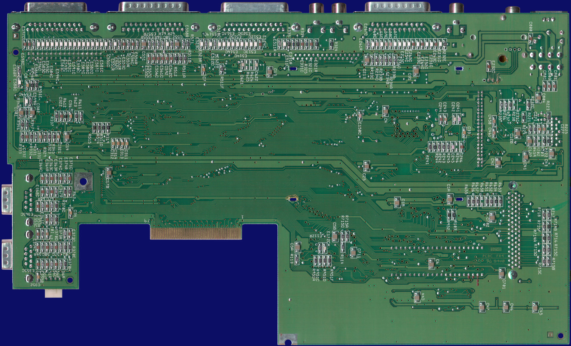 Commodore Amiga 600 - Hauptplatine Rev. 2D, Rückseite