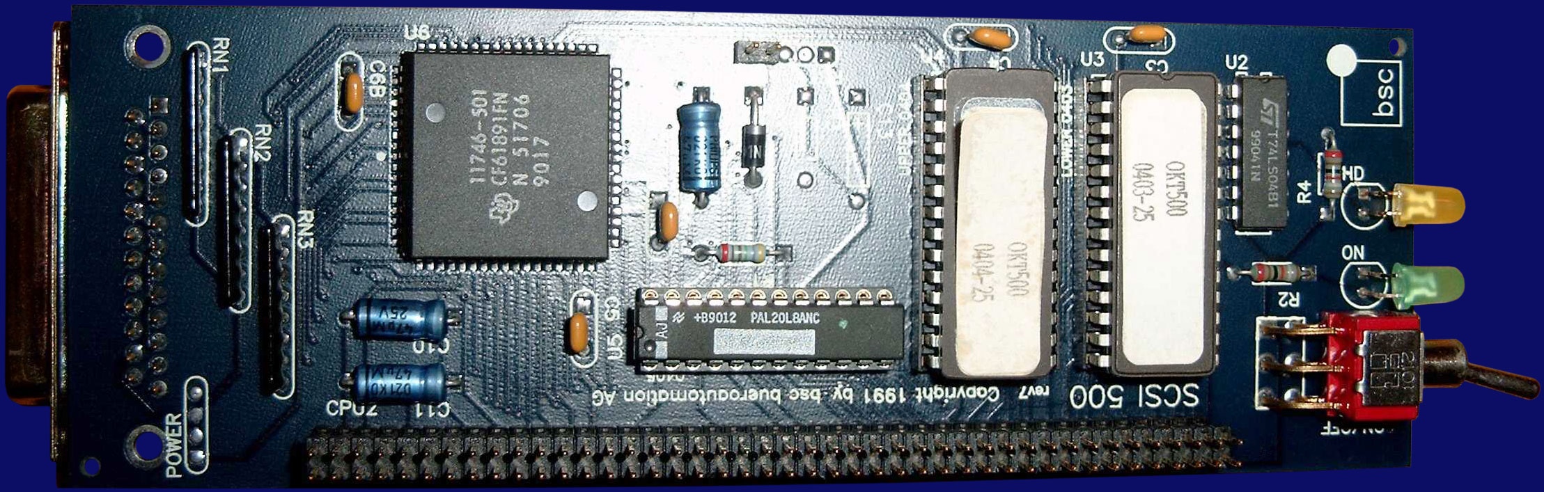 Elaborate Bytes / BSC A.L.F. 2 - BSC A.L.F. 2 SCSI 500 controller card, front side