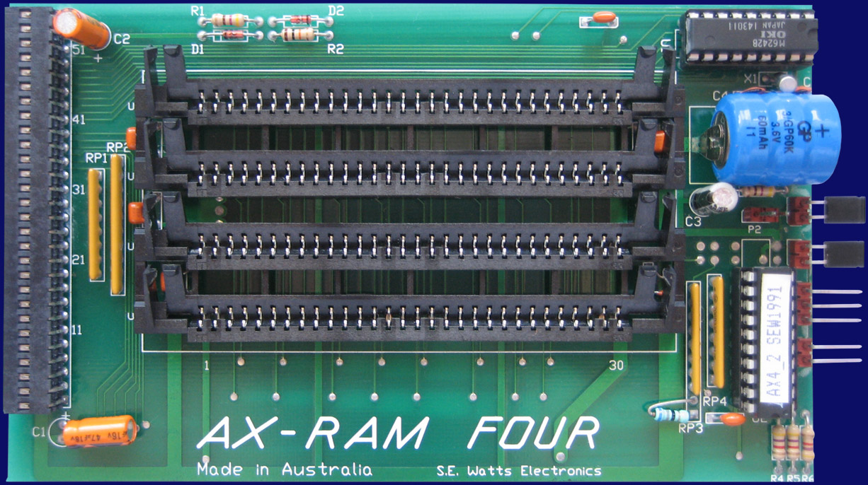 S.E. Watts Electronics AX-RAM FOUR - Hauptkarte, Vorderseite