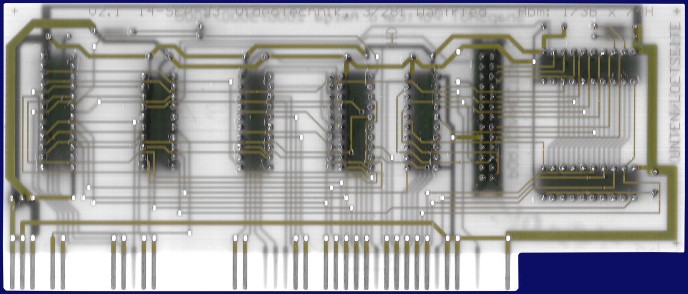 Videotechnik Diezemann Snapshot PortCard - durchleuchtet, R&uuml;ckseite