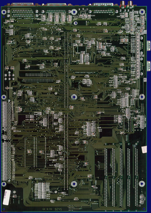 Commodore Amiga 4000 - Hauptplatine Rev. B, Rückseite