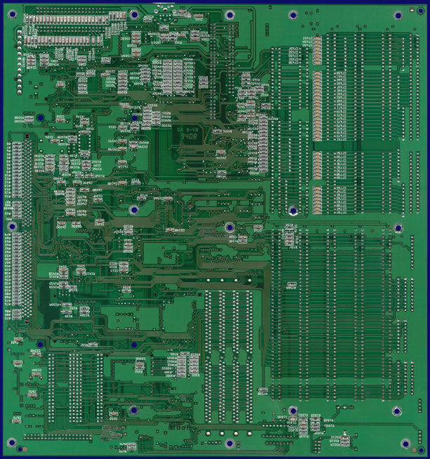 Commodore Amiga 4000T - Rev 4 motherboard, back side