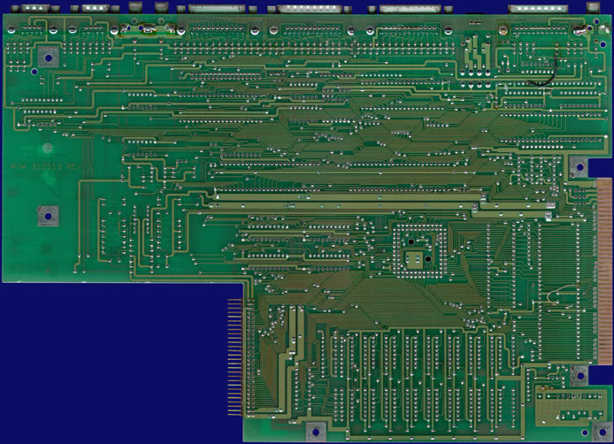 Commodore Amiga 500 & 500+ - Rev 3 motherboard, back side