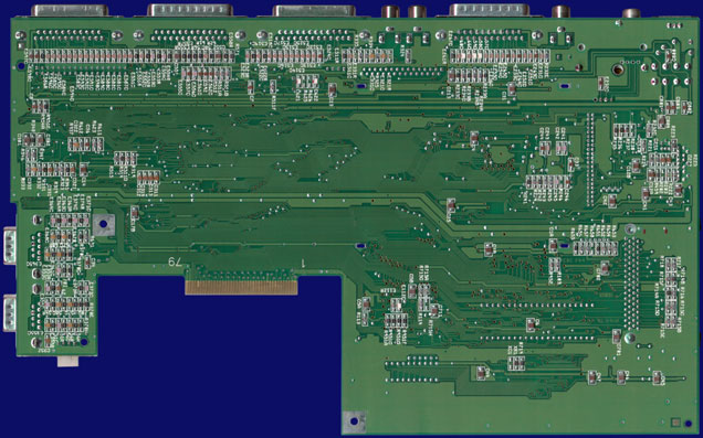Commodore Amiga 600 - Rev 1.5 motherboard, back side