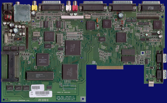 Commodore Amiga 600 - Rev 1.5 motherboard, front side