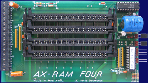 S.E. Watts Electronics AX-RAM FOUR - Hauptkarte, Vorderseite