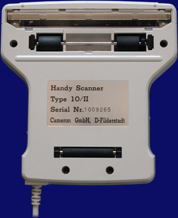 Cameron Handy Scanner - Type 10/II, Rückseite