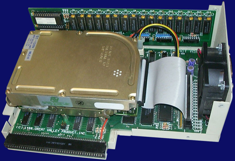 Great Valley Products Impact A500-SCSI - Case opened, right side