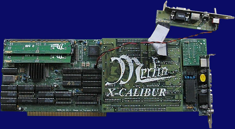 X-Pert Computer Services / Prodev X-Calibur - Merlin with X-Calibur, front side