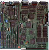 Commodore Amiga 3000 - Hauptplatine Rev. 6.3, Tochterplatine Rev. 6.1  Vorderseite